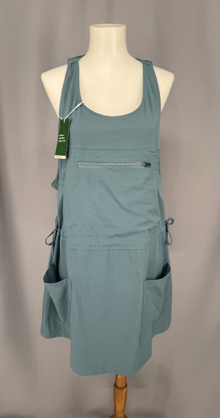 Halara Dress Women Medium Utility Activity Blue Pockets Adjustable Waist NWT